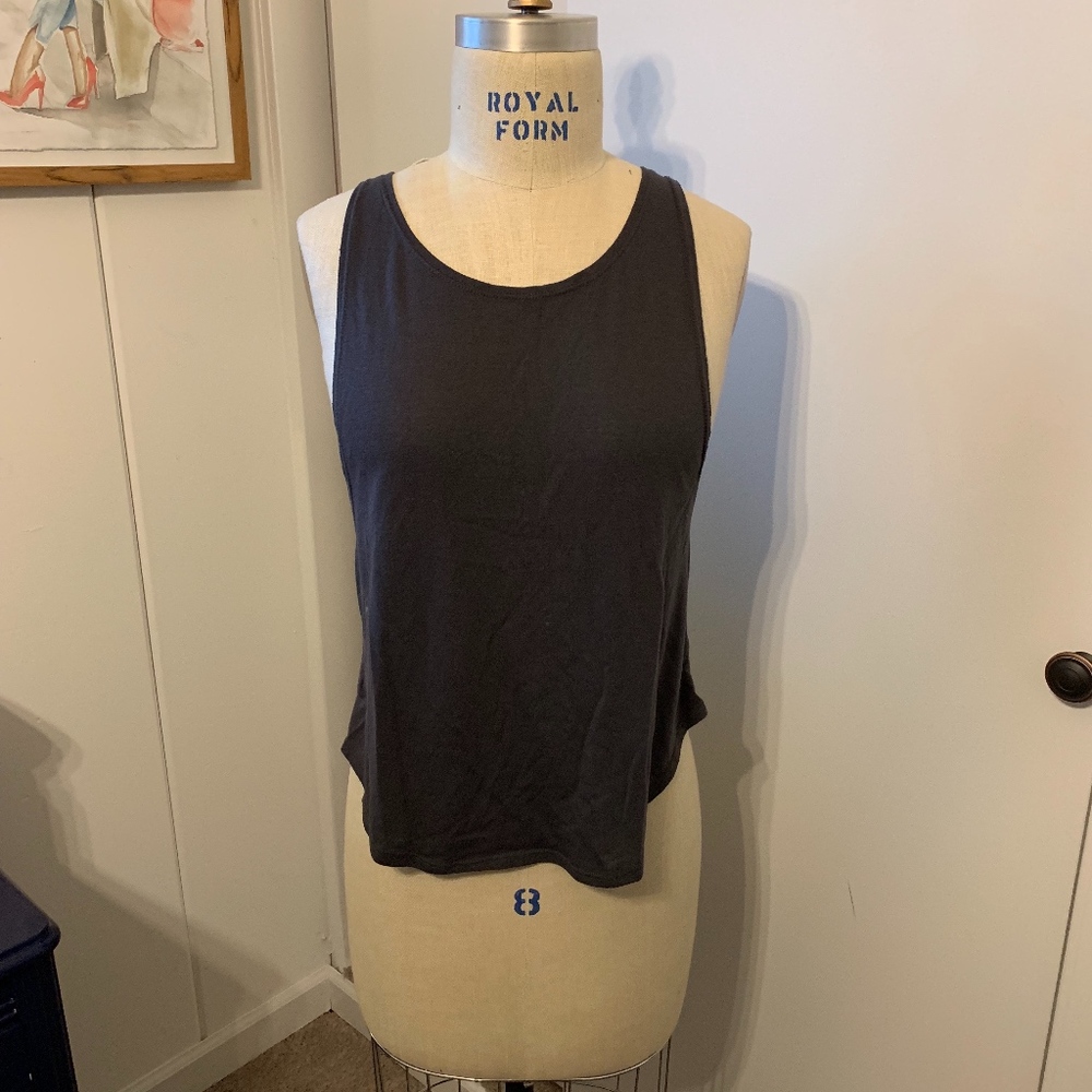 Grey Tank with open back
